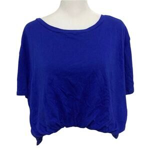 new Royal Blue Twisted Bubble Hem Cropped Tee size XL ABound from Nordstrom